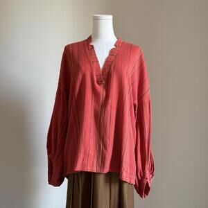ivy jane orange long sleeve cotton shirt
